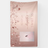 Sweet 16 roos gouden roze sterren foto spandoek