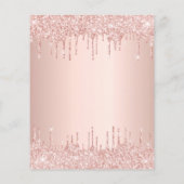 Sweet 16 roos gouden roze uitnodiging (Achterkant)