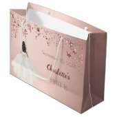 Sweet 16 roos gouden sterren ivoren jurk groot cadeauzakje (Voorkant Gekanteld)