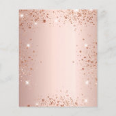 Sweet 16 roos gouden uitnodiging (Achterkant)