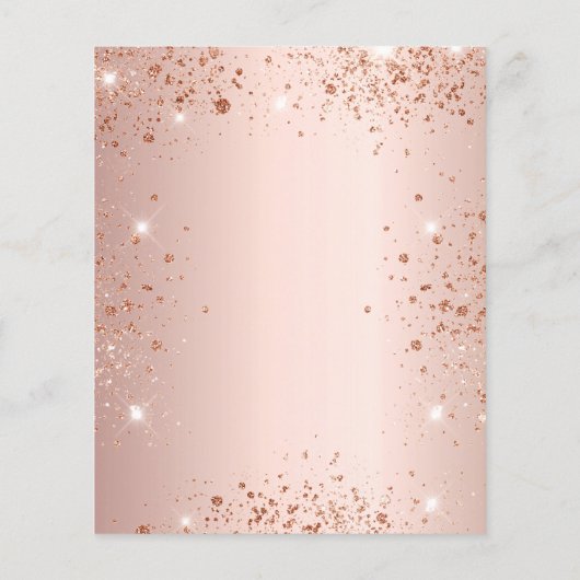 Sweet 16 roos gouden uitnodiging (Achterkant)