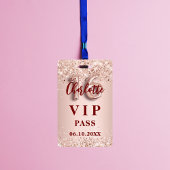 Sweet 16 roos gouden vip party pass badge