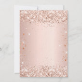 Sweet 16 roos gouden vuile glitter sparkles luxe kaart (Achterkant)