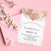 Sweet 16 roos gouden witte ballonnen kaart