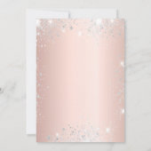 Sweet 16 roos gouden zilverjurk kaart (Achterkant)