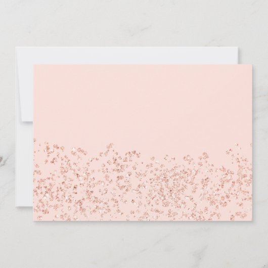 Sweet 16 roos goudglitterjurk kaart (Achterkant)