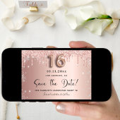 Sweet 16 roos goudzilver, met uitzondering van de  save the date