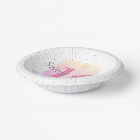 Sweet 16  Roos Roze  verjaardag Papieren Kommen (Gebogen)