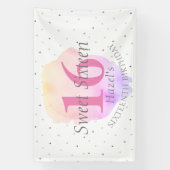 Sweet 16 Roos Roze verjaardag Spandoek (Verticaal)