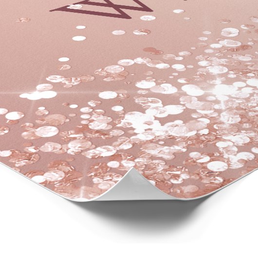 Sweet 16 rose gold welcome  poster (Hoek)