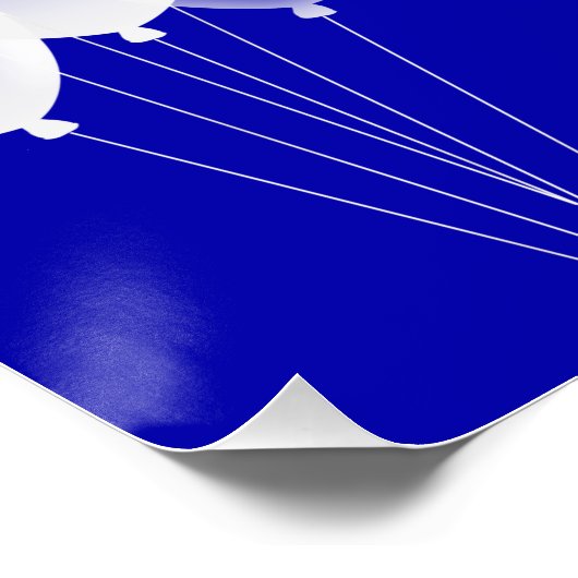 Sweet 16 royal blue ballons party perfect poster (Hoek)