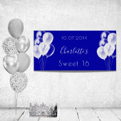 Sweet 16 royal blue ballons party perfect poster