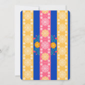 Sweet 16 Royal Blue Fiesta Bloemen 16e verjaardag Kaart (Achterkant)