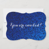 Sweet 16 Royal Blue Sparkle Invitation Kaart (Achterkant)