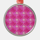 Sweet 16, Roze Diamonds-nummer Metalen Ornament (Voorkant)