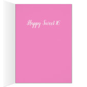Sweet 16 Roze Glam Dress Birthday Card (Binnen (Rechts))