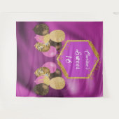 Sweet 16 Roze Glitter & Glitter Feestballonnen Wandkleed (Voorkant (horizontaal))