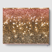 Sweet 16 Roze Gouden Glitter Bokeh Custom Gastenboek (Achterkant)