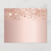 Sweet 16 roze gouden glitter budget Save the Date Flyer (Achterkant)