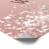 Sweet 16 roze gouden welkom  poster (Hoek)