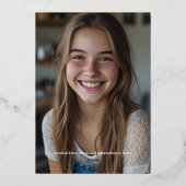 Sweet 16 Roze Hand getrokken Verjaardag Folie Uitn Folie Uitnodiging (Achterkant)