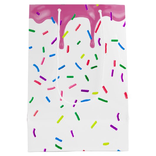 Sweet 16 Roze inkeping en springen Medium Cadeauzakje (Achterkant)