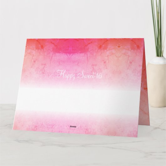Sweet 16 roze Kaart (Achterkant)