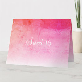 Sweet 16 roze Kaart