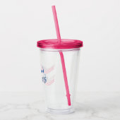 Sweet 16 Roze Parel Glitter Feest Acryl Drinkbeker (Links)