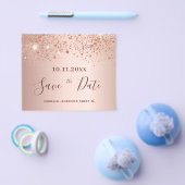 Sweet 16 roze roos glitters budget Save the Date Flyer (Enkel)