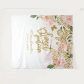 Sweet 16 Roze Vlinders Bloemstuk Achtergrond Wandkleed (Voorkant (horizontaal))