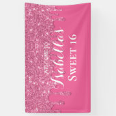 Sweet 16 | Roze vuilstottenbanner Spandoek (Verticaal)