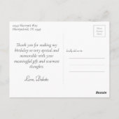 Sweet 16 | Roze Waterverf en Faux Glitter Party Briefkaart (Achterkant)