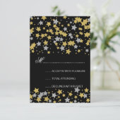 Sweet 16 RSVP Gold Silver Glitter Star Confetti (Staand voorkant)