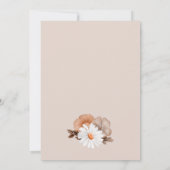 Sweet 16 Rustic Boho Floral Birthday Party Kaart (Achterkant)