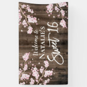 Sweet 16 Rustic Cherry Blossom Floral Barn Wood Spandoek (Verticaal)