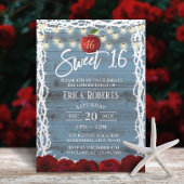 Sweet 16 Rustic Fairy Tale Snow White Dusty Blue Kaart