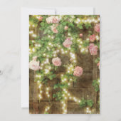 Sweet 16 Rustic Floral String Light Birthday Party Kaart (Achterkant)