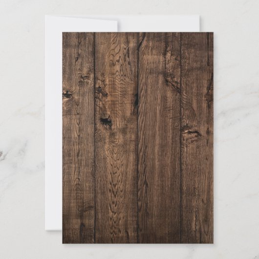 Sweet 16 Rustic Sunflower String Lights Kaart (Achterkant)