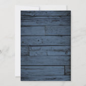 Sweet 16 rustieke blauwe houten string verlichting kaart (Achterkant)