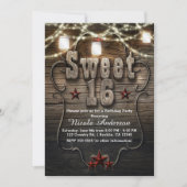 SWEET 16 Rustieke Mason Jars Lights Verjaardagsfee Kaart (Voorkant)