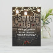SWEET 16 Rustieke Mason Jars Lights Verjaardagsfee Kaart (Staand voorkant)