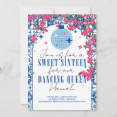 Sweet 16 Santorini Musical Bougainvillea mamma mia Kaart (Voorkant)