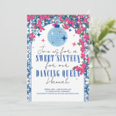 Sweet 16 Santorini Musical Bougainvillea mamma mia Kaart (Staand voorkant)