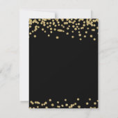 Sweet 16 "Save Date" Gold Glitter Confetti Black Save The Date (Achterkant)
