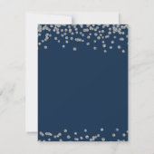 Sweet 16 Save Date Silver Glitter Confetti Navy Save The Date (Achterkant)