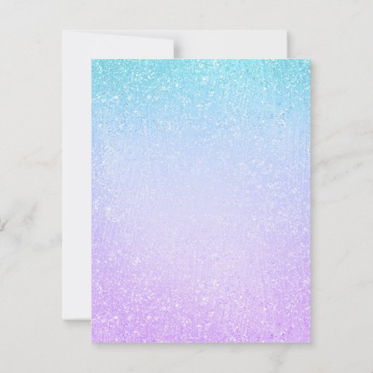 Sweet 16 Save the Date Mermaid Balloons Glitter (Achterkant)