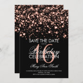 Sweet 16 "Save The Date" Roos Goud Kaart (Voorkant / Achterkant)