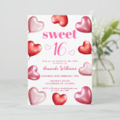 Sweet 16 Schattige roze chique meisjesverjaardagsf Kaart (Staand voorkant)