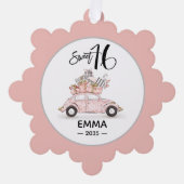 Sweet 16 Script Auto Foto Sneeuwvlok Ornament Kaart (Voorkant)